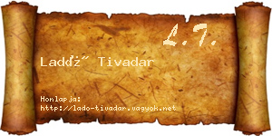 Ladó Tivadar névjegykártya