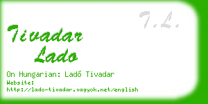 tivadar lado business card